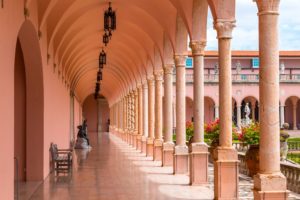 row of columns at ringling museum