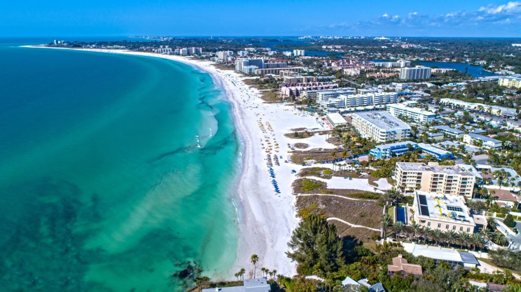 Aerial view of Siesta Key