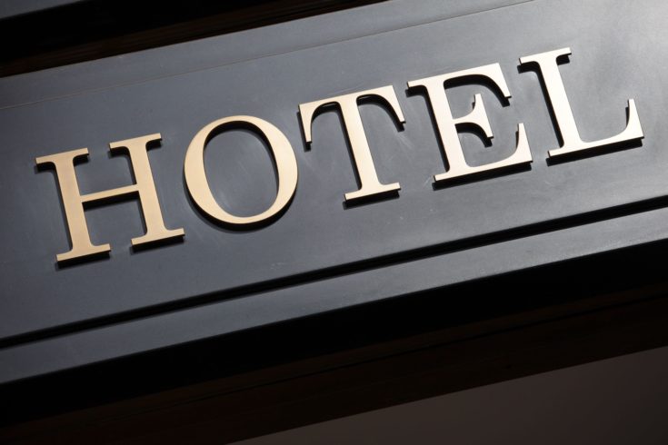 The word Hotel