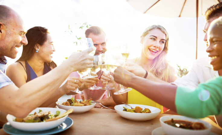 Diverse,People,Friends,Hanging,Out,Drinking,Concept