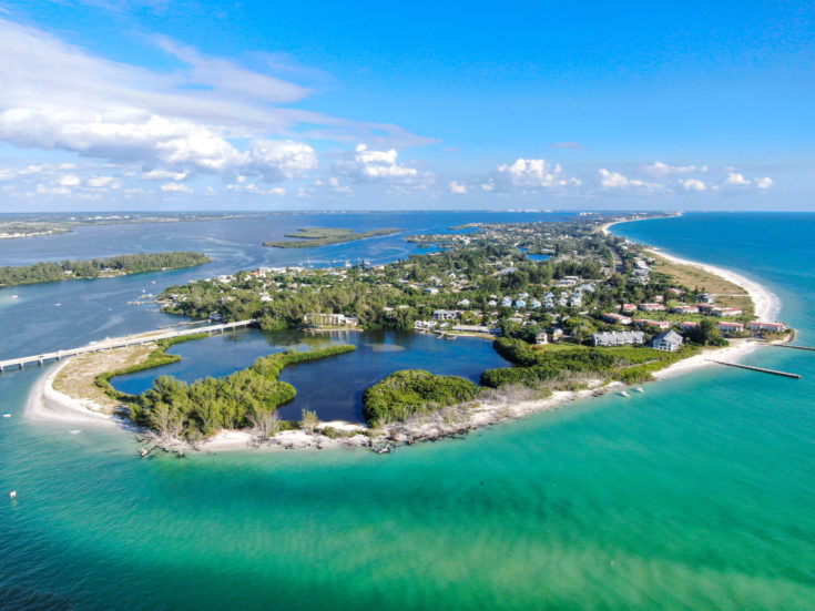 Aerial,View,Of,Longboat,Key,Town,And,Beaches,In,Manatee