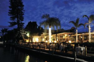 Evening exterior image of Ophelia's on the Bay