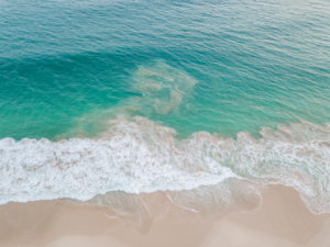 Bird's eye view of a rip current