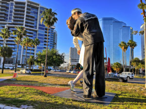 Kissing Statue at Bayfront Park in Sarasota "Unconditional Surrender"