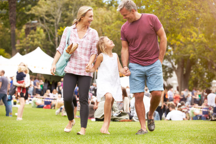 Family,Relaxing,At,Outdoor,Summer,Event
