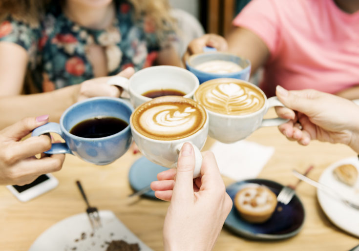 Group,Of,Women,Drinking,Coffee,Concept