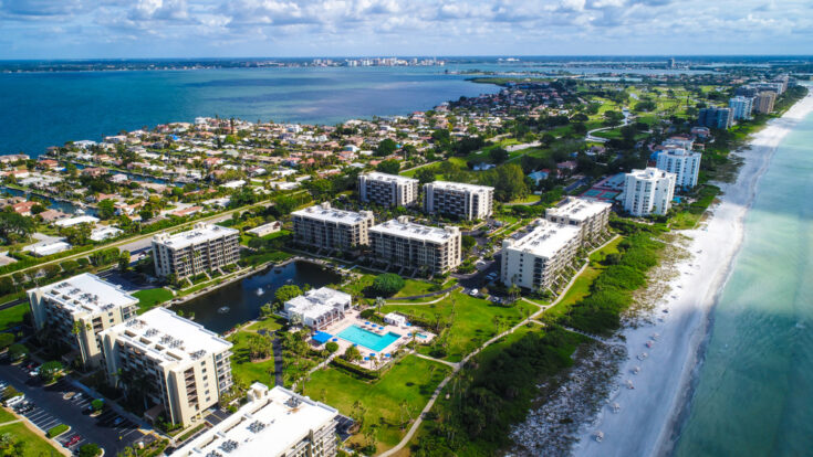An,Aerial,View,Of,Longboat,Key,In,Sarasota,County,,Florida.